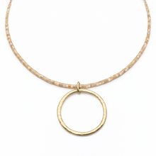 The Heishi "Big Gold" Necklace in Aquamarine: Aquamarine