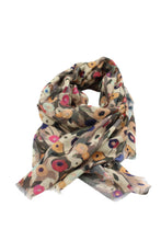 Poppy Dreams Floral Print Scarf Wrap : Natural