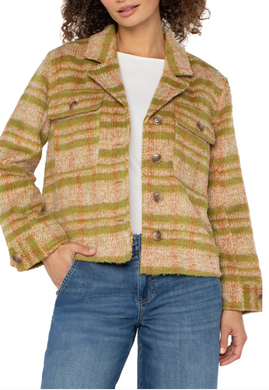 Button Front Boxy Shacket