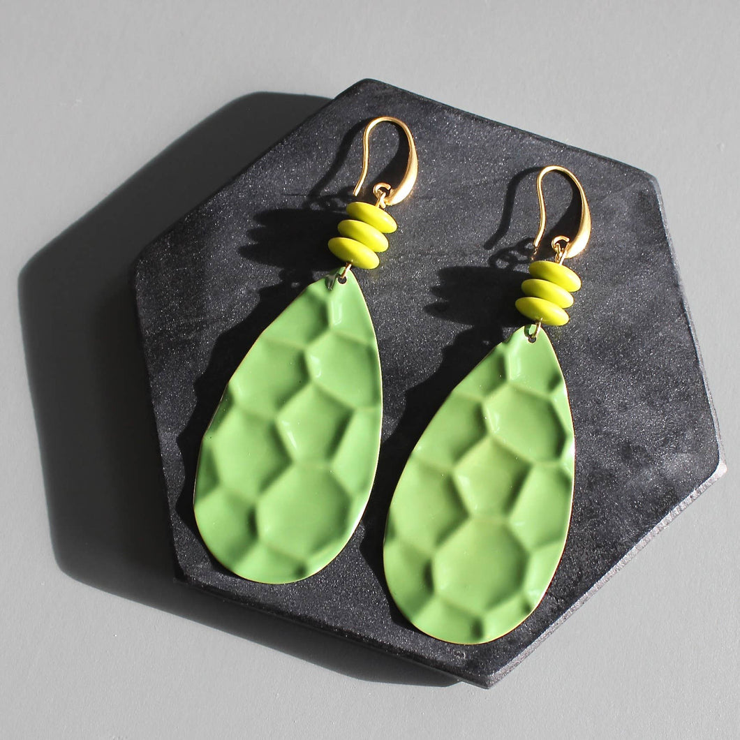 KYLE71 green enameled earrings