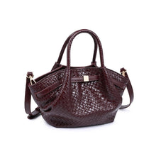 Selena - Embossed Woven Crossbody: Burgundy