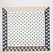 Contrasting Border Polka Dot Square Bandana Scarf: GN