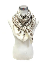 K21 Large Woolen Square Bandana: Cafe