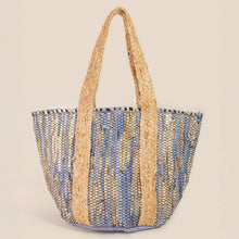 Vibrant Stripes Woven Tote Bag: GR