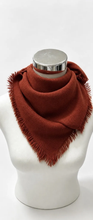 46735-k28 Small plain square scarf: Blue