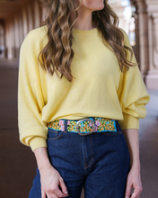 Windswept Embroidered Wool Belt: L