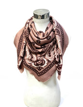 K27 Large Wool Paisley Square: Blue