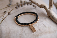 Gemstone Wrap Bracelet with Faceted Gold Beads : Amazonite
