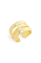 Wavy Line Ring - 24K Gold Plated: Gold