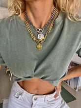 Ethnic Coin Statement Necklace: Gold