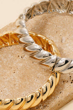 Metallic Braided Texture Elastic Bracelet: GD