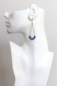 KYLE41 cobalt geometric earrings