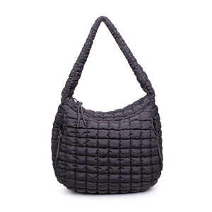 Revive - Quilted Puffer Nylon Hobo: Black