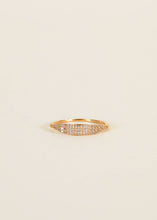 Gold Rings - Tapered Pave - Champagne CZ: 7