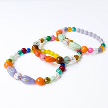 Glass Bead Stretch Bracelet | Colorful Stacking Bracelet: Lilac