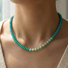 Stone And Glass Beaded Necklace: WHG1