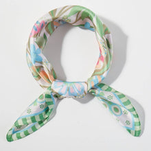 Assorted Flower Print Square Bandana Scarf: GN