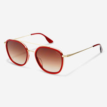 Weston Acetate Round Unisex Sunglasses  : Red