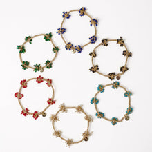 Kate Glass Cluster Beads Stretch Bracelet Aqua Wholesale