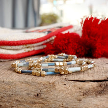 Layered Colorful and Gold Beaded Bracelets Sets: Red