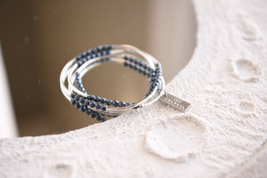 Sterling Silver Triple Wrap Bracelet Collection : Silver Picasso
