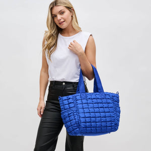 Dreamer - Quilted Puffer Nylon Tote: OIive