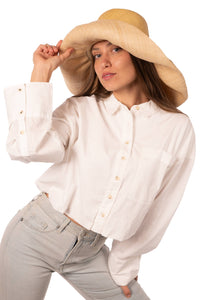 5" & 7" Wide Brim Two Tone Packable Straw Sun Hats: Black Two Tone / 7" Brim