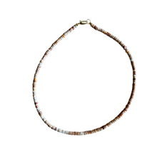 The Sullivan Heishi Gemstone Necklace: Orange Jasper