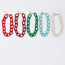Jenna Chain Link Beaded Necklace Ivory Wholesale