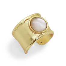 Hand-Edge Glass Ring - 24K Gold Plated: Emerald Green