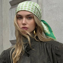 Multi Color Polka Dot Print Square Bandana Scarf: GN