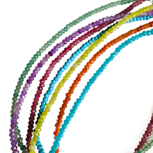Dainty Candy Gemstone Necklace: Blue Granite