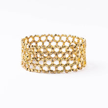 Winnie Small Bead Stretch Bracelet Brass Wholesale