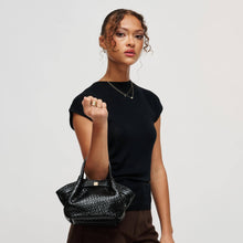 Selena - Embossed Woven Crossbody: Burgundy