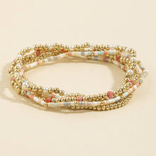 Pearl Accent Beaded Stretch Bracelet Set: XBRW