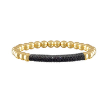 Lexi Crystal Bar Bracelet: Gold/Silver