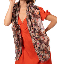 Poppy Dreams Floral Print Scarf Wrap : Natural
