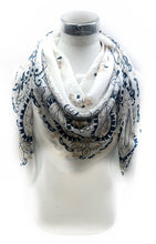 46735-K10 Large square scarf 110*110 bandana pattern: Beige foncé