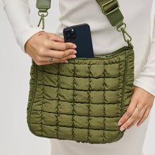 Aura - Quilted Nylon Puffer Crossbody: Cream