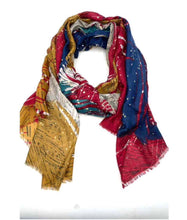 H2018-42jy Abstract printed scarf: Rose pastel