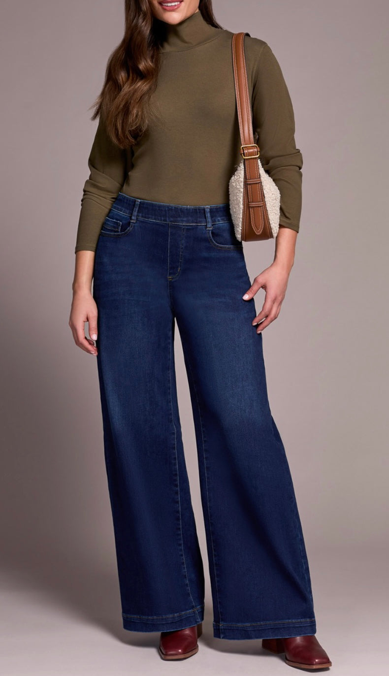 Tribal pull on wide leg