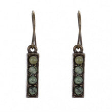 Small Rectangle Drop Earrings: African Turq