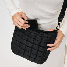 Aura - Quilted Nylon Puffer Crossbody: Cream