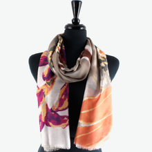 S26005 100% Polyester Lightweight Printed Scarf: 04 Brown
