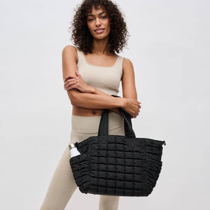 Dreamer - Quilted Puffer Nylon Tote: OIive