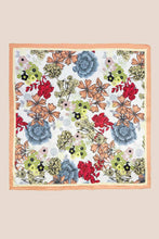 Multi Flower Pattern Square Bandana Scarf: CO