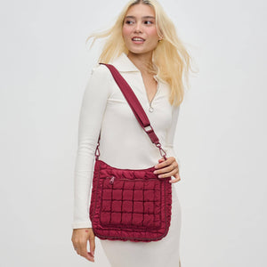 Aura - Quilted Nylon Puffer Crossbody: Black