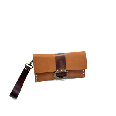 D-Ring Wristlet Clutch: Camel