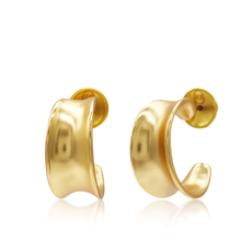 Soft Curve Hoop Earrings - 24K Gold Plated
