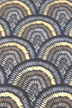 Vegas Geometric Print with Metallic Detailing Scarf Wrap: Brown Squares